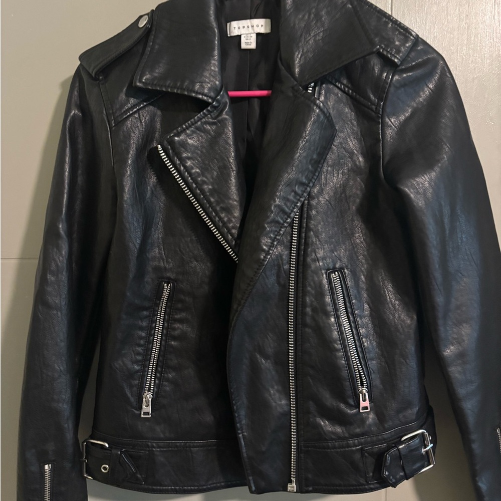Black Leather Biker Jacket